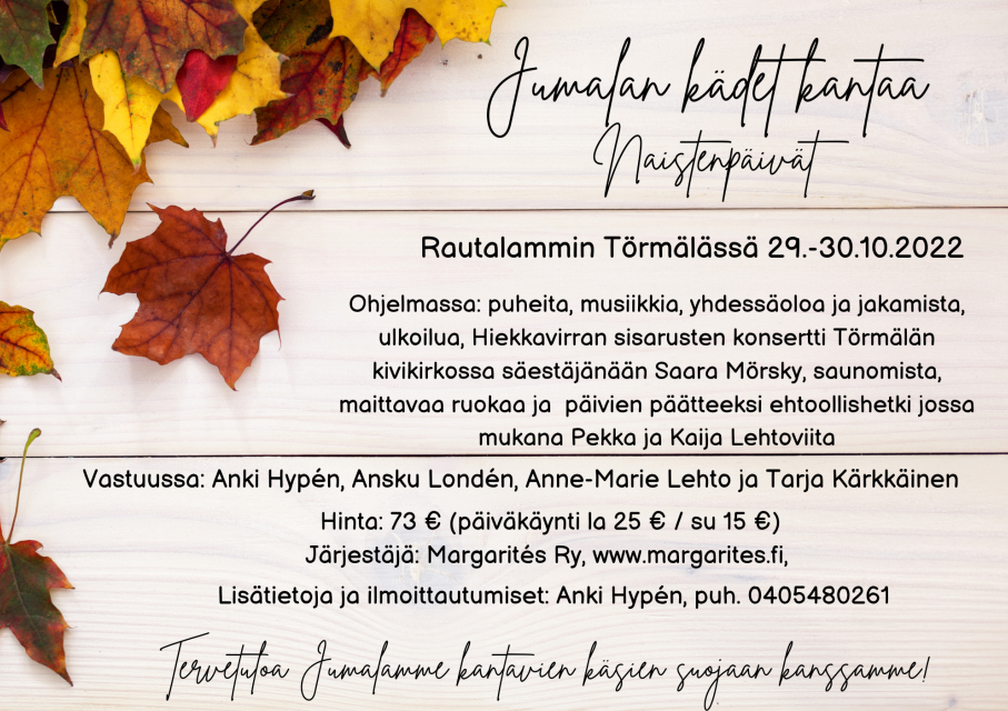 Naistenpäivä-tapahtuma Törmälässä lokakuussa 2022